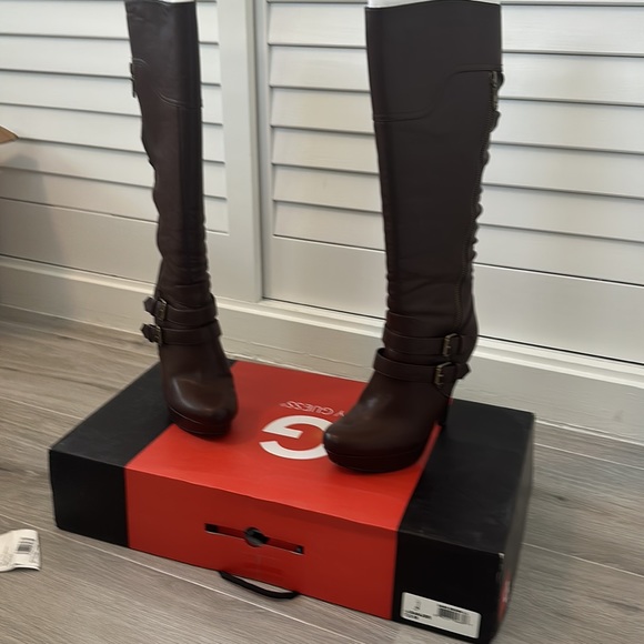 Guess Dark Brown Danjer Knee High Boots - Picture 4 of 7